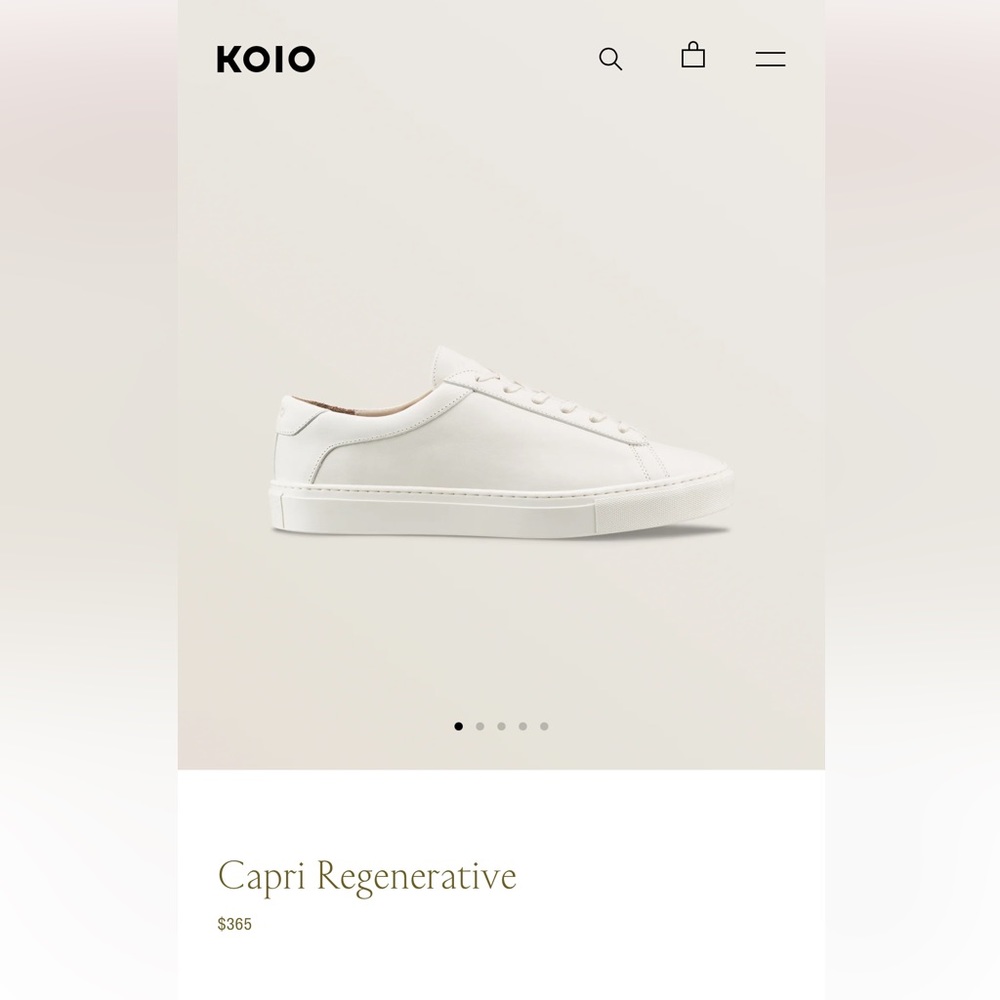 White leather sneakers